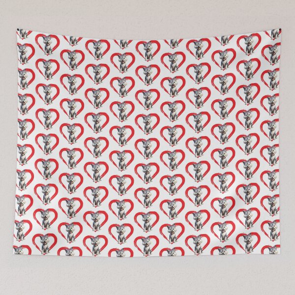 Item preview, Siberian Husky Cartoon in Love Heart swoosh  designed and sold by For Dog Sake!®.