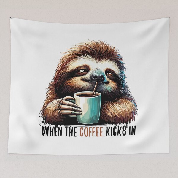 Item preview, Sloth coffee kicks gift designed and sold by Pineapple-Tree.