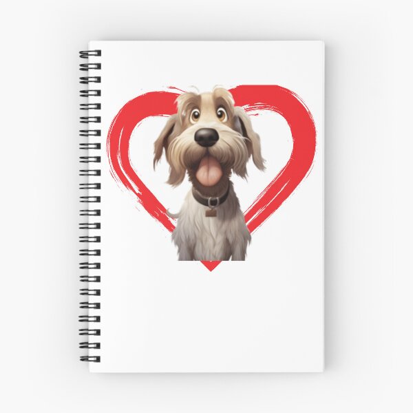Item preview, Italian Spinone Cartoon in Love Heart swoosh  designed and sold by For Dog Sake!®.