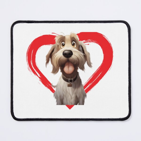 Item preview, Italian Spinone Cartoon in Love Heart swoosh  designed and sold by For Dog Sake!®.