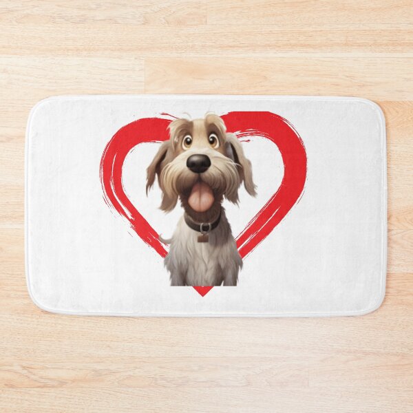 Item preview, Italian Spinone Cartoon in Love Heart swoosh  designed and sold by For Dog Sake!®.