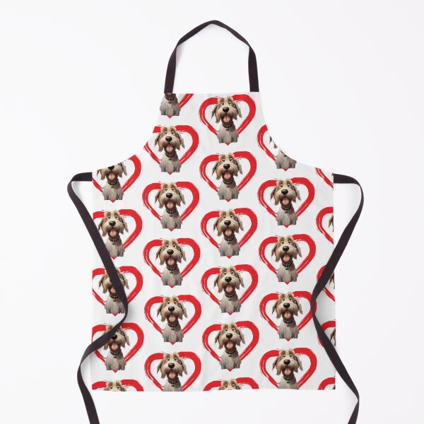 Item preview, Italian Spinone Cartoon in Love Heart swoosh  designed and sold by For Dog Sake!®.
