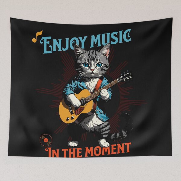 Item preview, Vintage Chord: Artist Cat in Pixel Style designed and sold by Artedig.