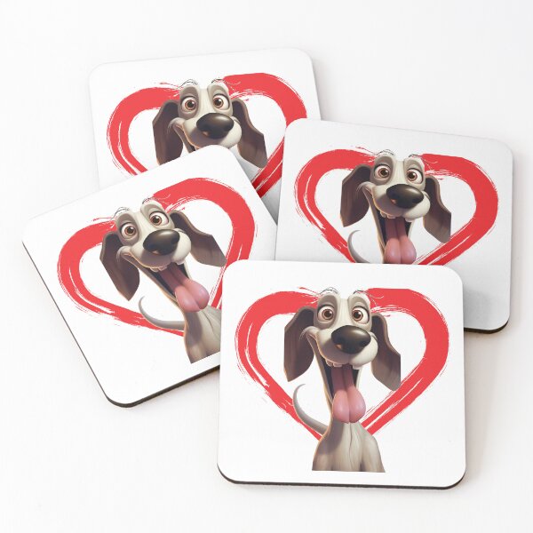 Item preview, Saluki Cartoon in Love Heart swoosh  designed and sold by For Dog Sake!®.