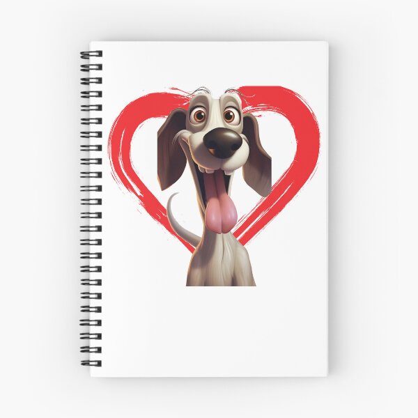 Item preview, Saluki Cartoon in Love Heart swoosh  designed and sold by For Dog Sake!®.