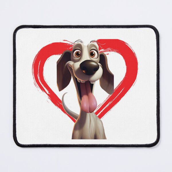 Item preview, Saluki Cartoon in Love Heart swoosh  designed and sold by For Dog Sake!®.