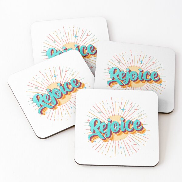 Item preview, Rejoice - Vibrant Celebration Design - Positive Energy Typography Art designed and sold by HahaHandlesHub.