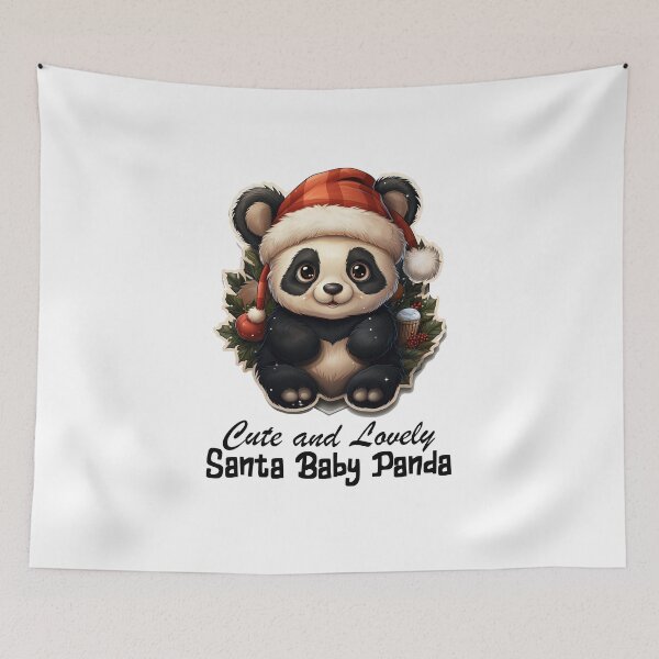 Item preview, Christmas Santa Sweet Panda-Cute and Lovely Santa Panda ! designed and sold by Mohammed Sohail Khan.