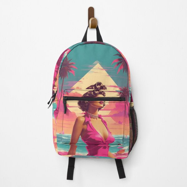 Artikelvorschau, Strandurlaub 80er Synthwave Retrowave-Stil entworfen und verkauft von RESToRAPTOR.