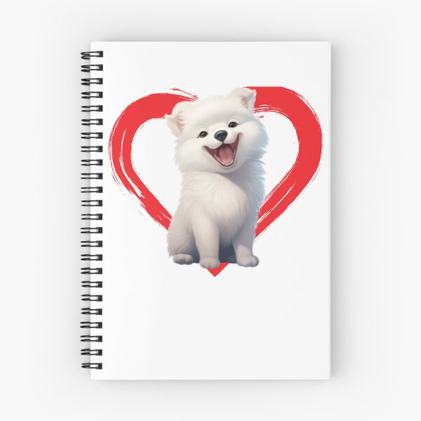 Item preview, Samoyed Cartoon in Love Heart swoosh  designed and sold by For Dog Sake!®.