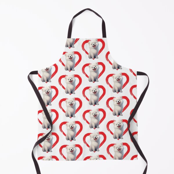 Item preview, Samoyed Cartoon in Love Heart swoosh designed and sold by For Dog Sake!®.