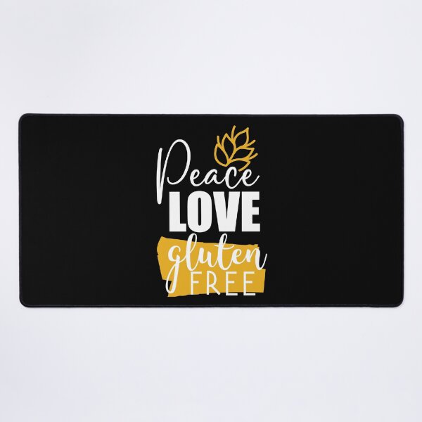 Item preview, Peace, Love and Gluten-free t shirt design dark mode designed and sold by MyGluteesFree77.