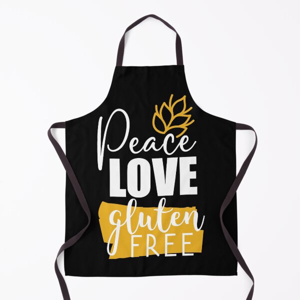 Item preview, Peace, Love and Gluten-free t shirt design dark mode designed and sold by MyGluteesFree77.