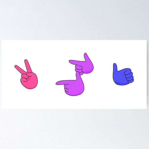 Item preview, Bi hands - subtle awkward bisexual flag designed and sold by Chiara Filincieri.
