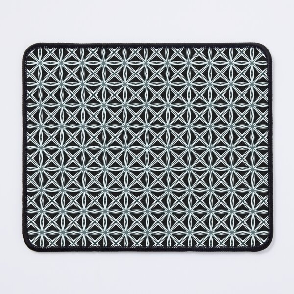 Item preview, Black base with Blue grey geometric straight Lines forming repetative starformation  designed and sold by coloryourwings.