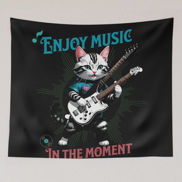 Item preview, Vintage Rhythms: Virtuoso Cat on Digital Stage designed and sold by Artedig.