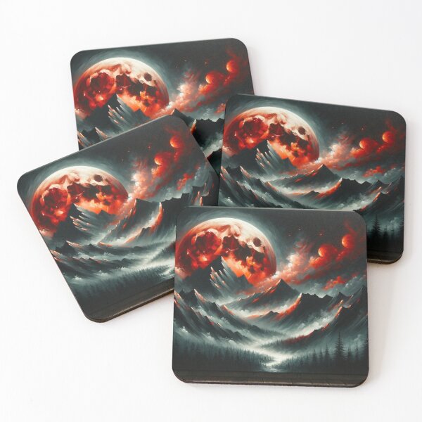 Item preview, The Moon appearing red designed and sold by EllaRonovich.