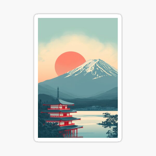 Item preview, Mount Fuji Japanese Artwork designed and sold by SimEdd92.