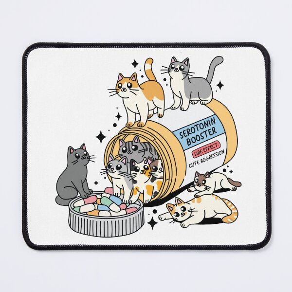 Item preview, Cat Serotonin Sticker | Waterproof Sticker | Laptop Decal | Water bottle Decal | Laptop Sticker | Kindle Sticker | Trendy Groovy Sticker designed and sold by Walmarval ⭐⭐⭐⭐⭐.
