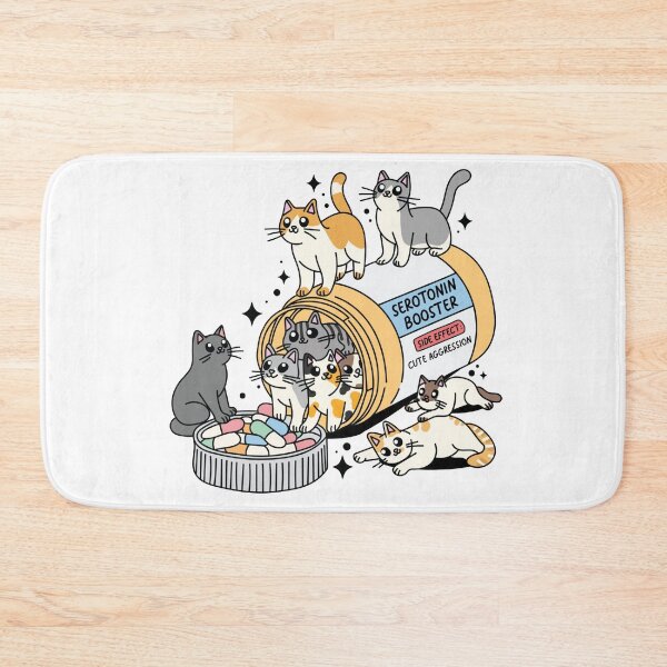 Item preview, Cat Serotonin Sticker | Waterproof Sticker | Laptop Decal | Water bottle Decal | Laptop Sticker | Kindle Sticker | Trendy Groovy Sticker designed and sold by Walmarval ⭐⭐⭐⭐⭐.
