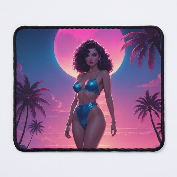 Item preview, Beach Girl 80's Synthwave Retrowave style designed and sold by RESToRAPTOR.