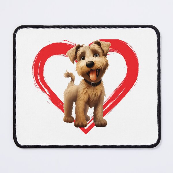 Item preview, Soft Wheaten Terrier Cartoon in Love Heart swoosh designed and sold by For Dog Sake!®.