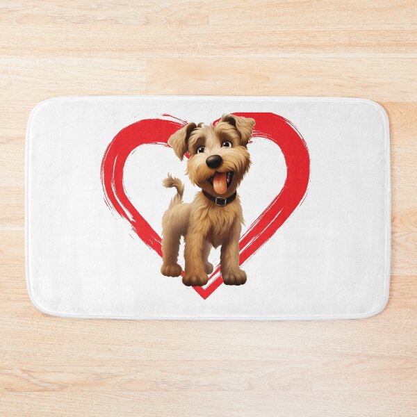 Item preview, Soft Wheaten Terrier Cartoon in Love Heart swoosh  designed and sold by For Dog Sake!®.