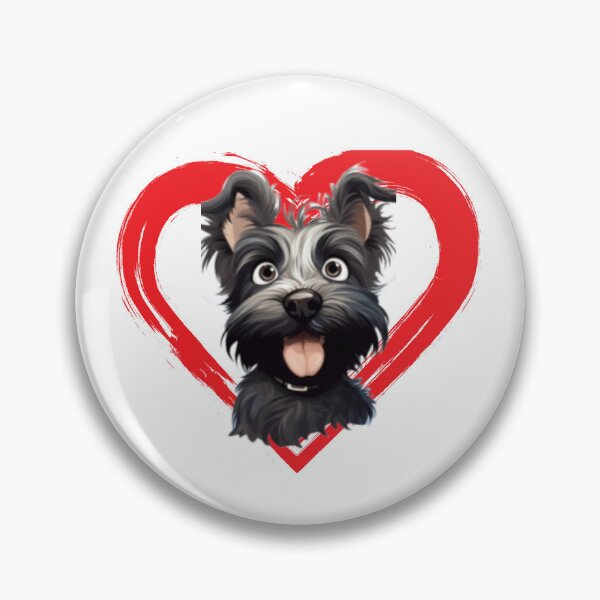 Item preview, Skye Terrier Cartoon in Love Heart Swoosh  designed and sold by For Dog Sake!®.