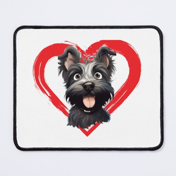 Item preview, Skye Terrier Cartoon in Love Heart Swoosh  designed and sold by For Dog Sake!®.