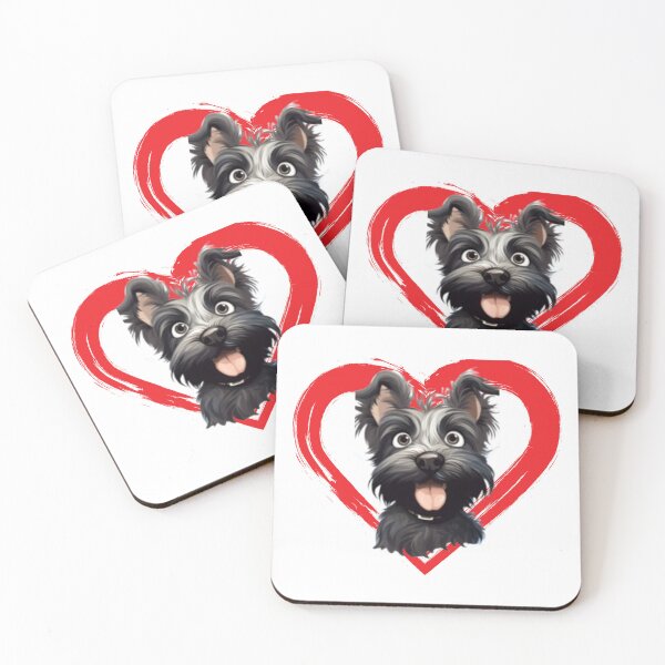 Item preview, Skye Terrier Cartoon in Love Heart Swoosh  designed and sold by For Dog Sake!®.