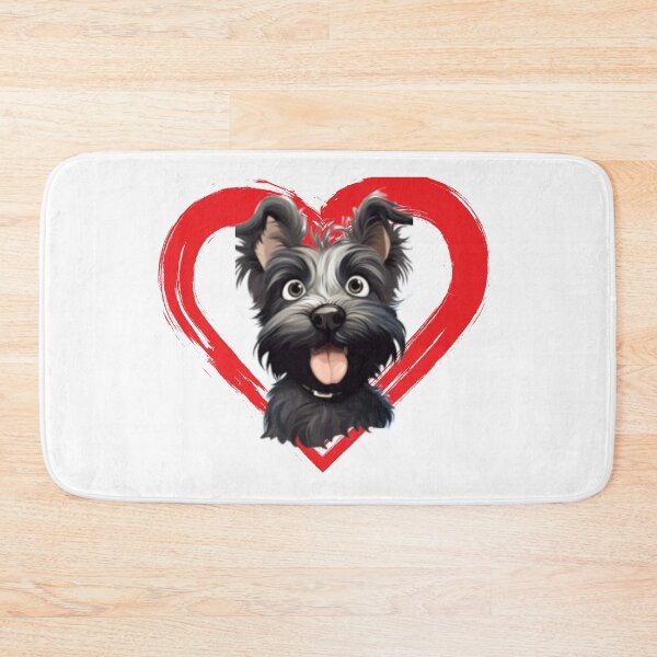 Item preview, Skye Terrier Cartoon in Love Heart Swoosh  designed and sold by For Dog Sake!®.