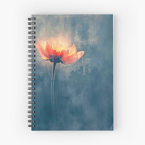 Item preview, Vibrant orange flower on a dark blue background designed and sold by JuanmaLW.