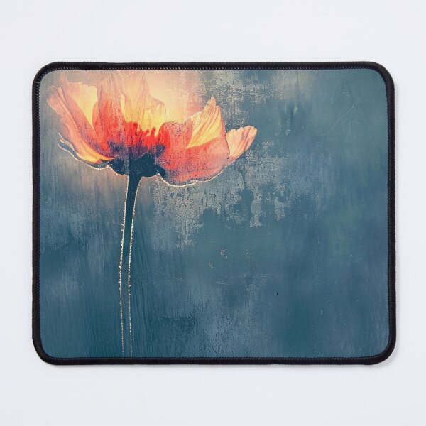 Item preview, Vibrant orange flower on a dark blue background designed and sold by JuanmaLW.