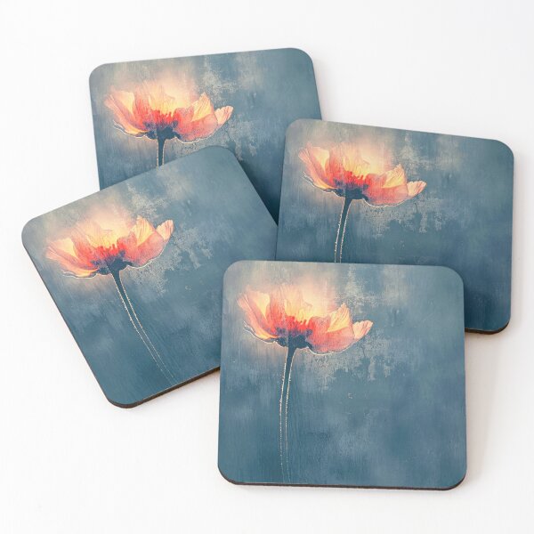 Item preview, Vibrant orange flower on a dark blue background designed and sold by JuanmaLW.