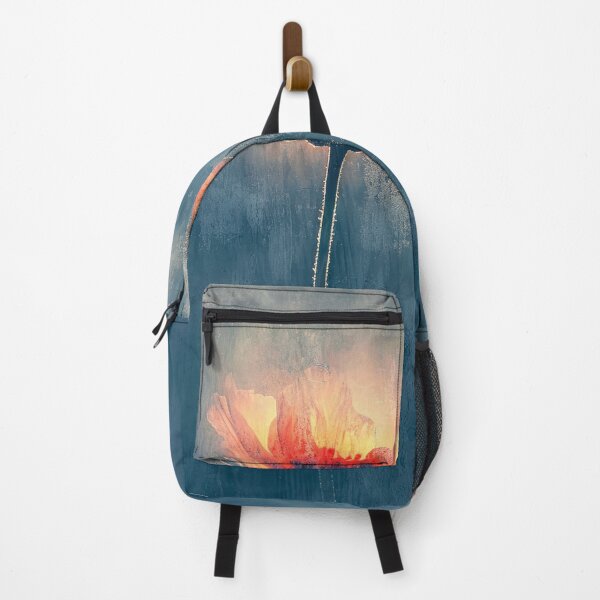 Item preview, Vibrant orange flower on a dark blue background designed and sold by JuanmaLW.