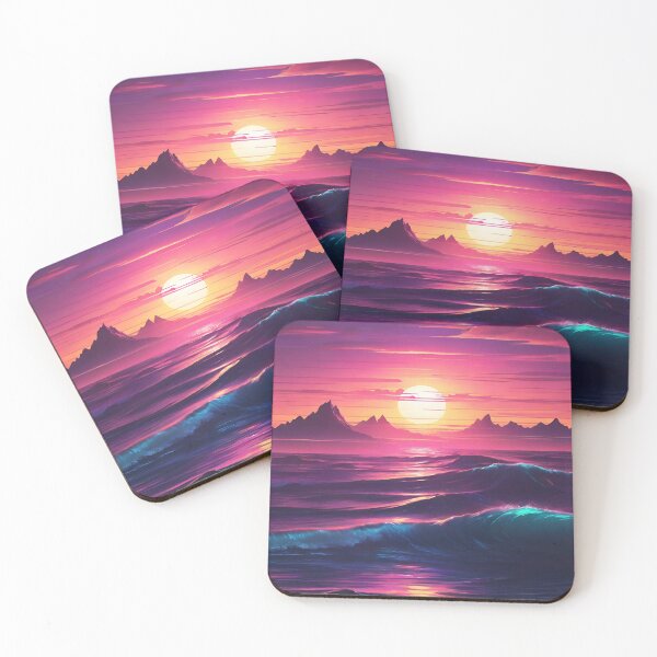 Item preview, Ocean 80's Synthwave Retrowave style designed and sold by RESToRAPTOR.