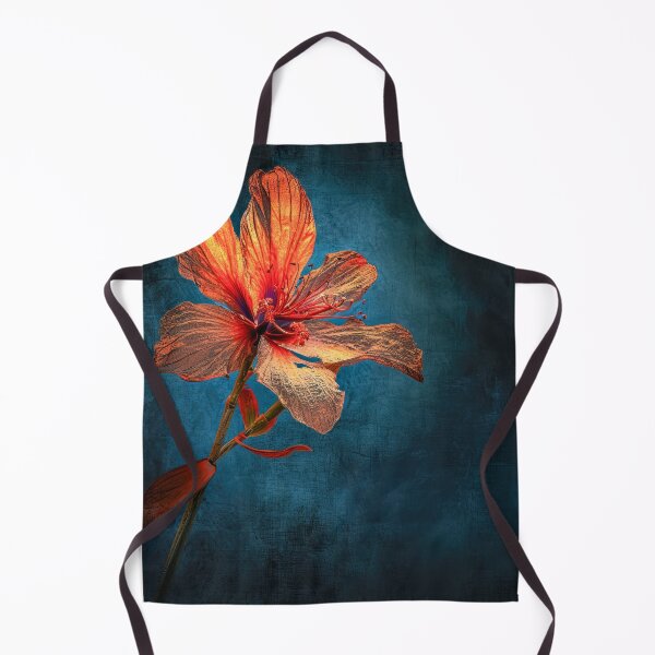 Item preview, Vibrant orange flower on a dark blue background designed and sold by JuanmaLW.
