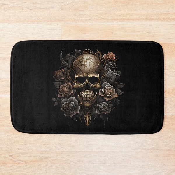 Item preview, Skull and Roses Tattoo Style Design - Edgy Floral Ink Art  designed and sold by PandaTShirtShop.