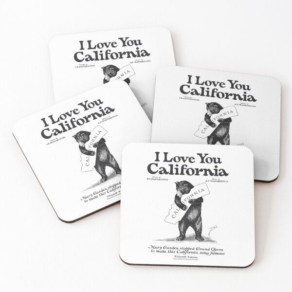 Item preview, Melodic Attire: 'I Love You, California' Vintage Vibes (transparent background) designed and sold by EmeraldeaArt.