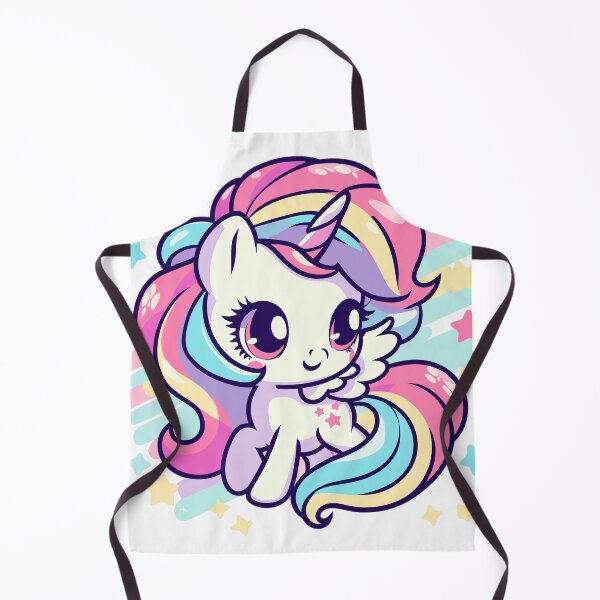 Item preview, Cute little pony with rainbow hair on a colored background designed and sold by hellolen.