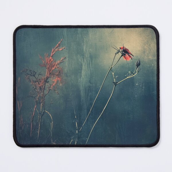 Item preview, Vibrant orange flower on a dark blue background designed and sold by JuanmaLW.