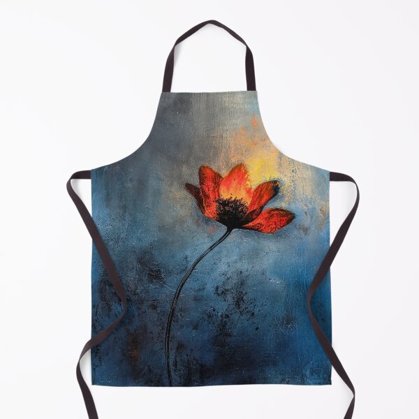 Item preview, Vibrant orange flower on a dark blue background designed and sold by JuanmaLW.