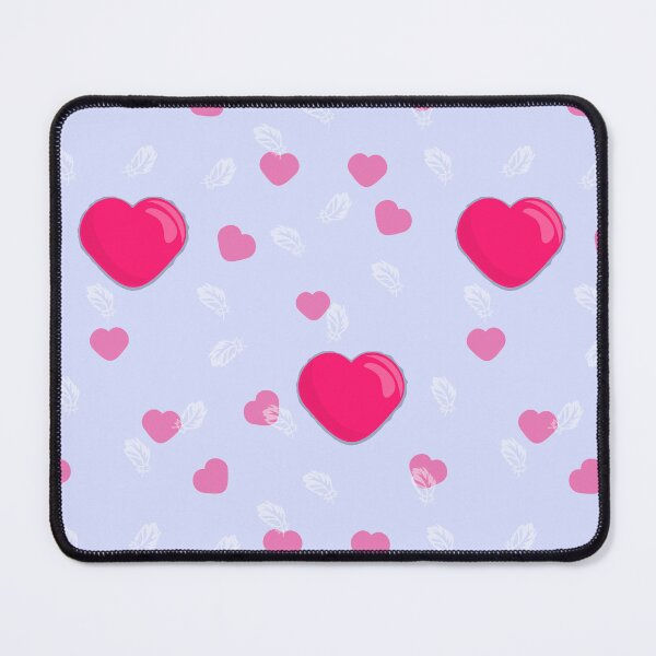 Item preview, Delicate feathers and hot pink hearts designed and sold by ReflectedCrafts.
