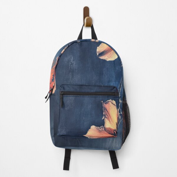 Item preview, Vibrant orange flower on a dark blue background designed and sold by JuanmaLW.