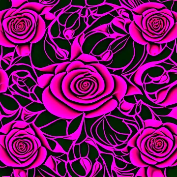Artwork thumbnail, Rose Pattern by Pattern-life-