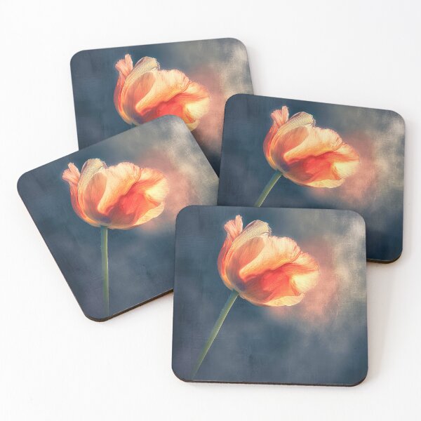 Item preview, Vibrant orange flower on a dark blue background designed and sold by JuanmaLW.