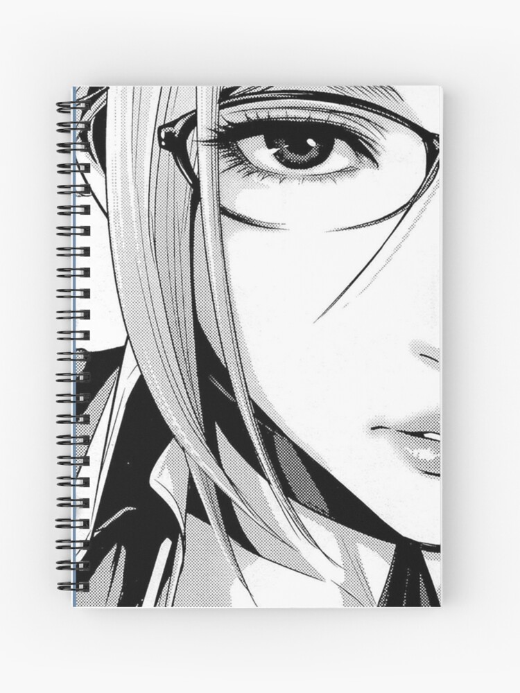 Prison School Stare Blue Sad Japanese Anime Aesthetic Spiral Notebook By Poserboy Redbubble