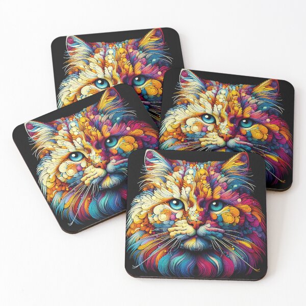 Item preview, Whisker Whispers: A Tribute to Damien Hirst's Vision designed and sold by BastKittyStore.