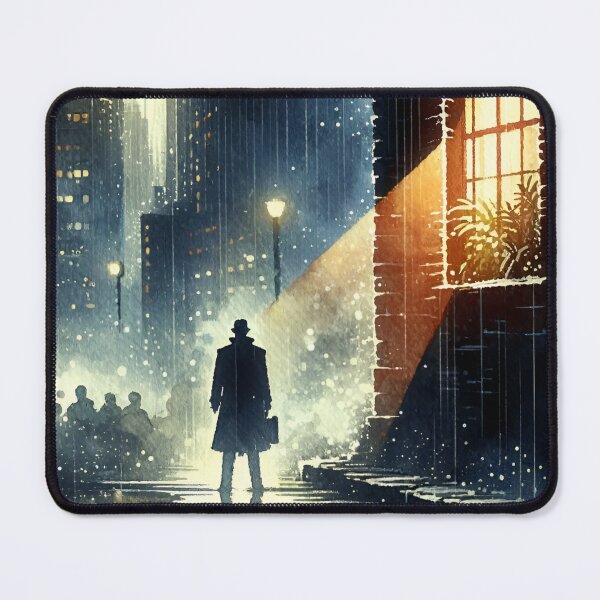 Item preview, Noir Watercolor Rain City  designed and sold by RESToRAPTOR.