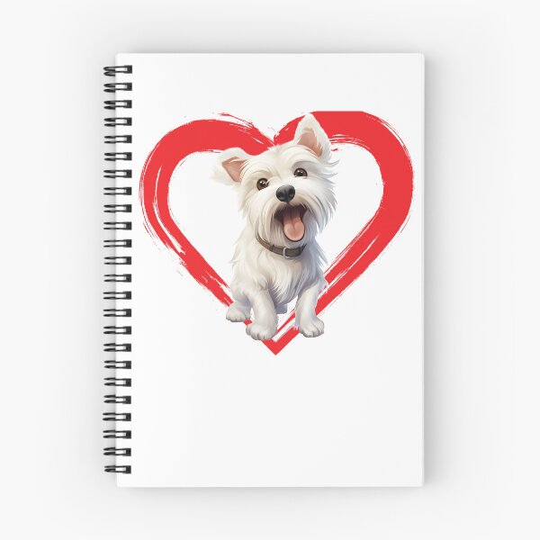 Item preview, Westie Cartoon in Love Heart Swoosh designed and sold by For Dog Sake!®.